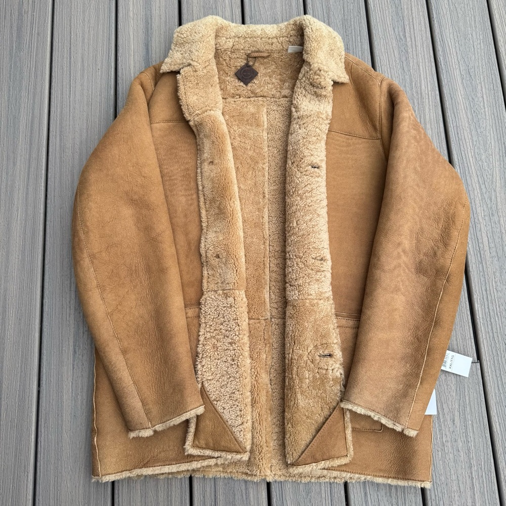 Timberland Men's Shearling Coat NWT XXL/TTG Waterproof Button Up Pockets